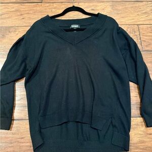 Express Black Lightweight Sweater (XS Petite)